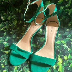 Nine West Women's Green Ankle Strap Sandals